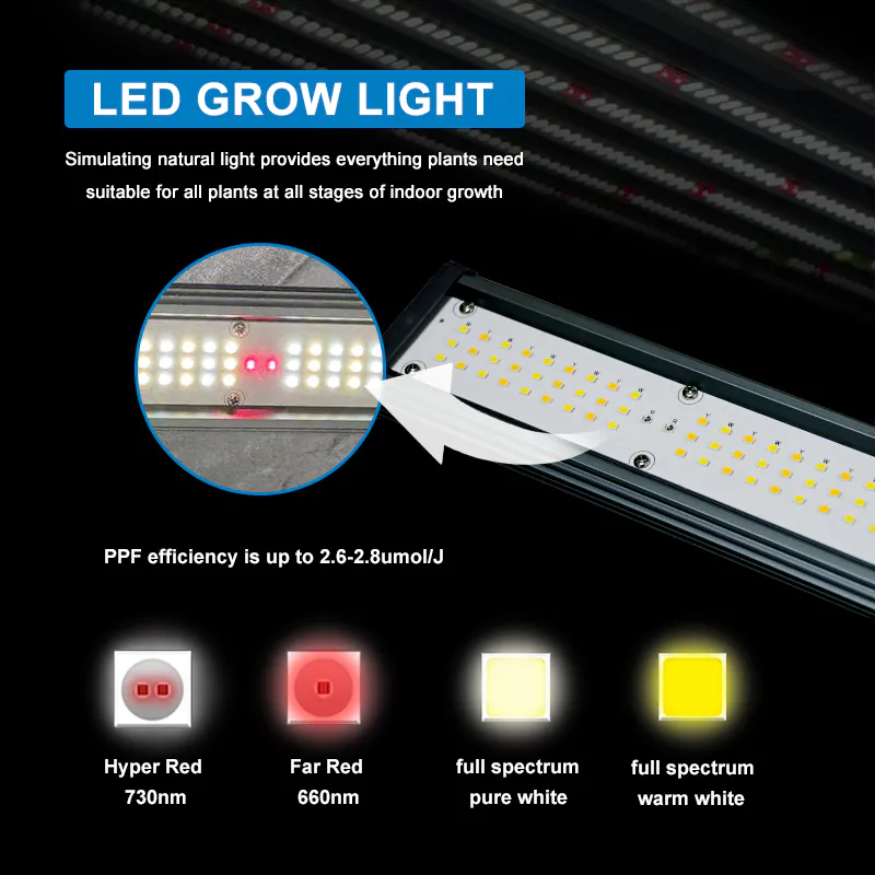1000W 1100W Toplighting Greenhouse Grow Lamp Horticulture Hydroponic Light for Indoor Plant full Spectrum LED Grow Lights Bar