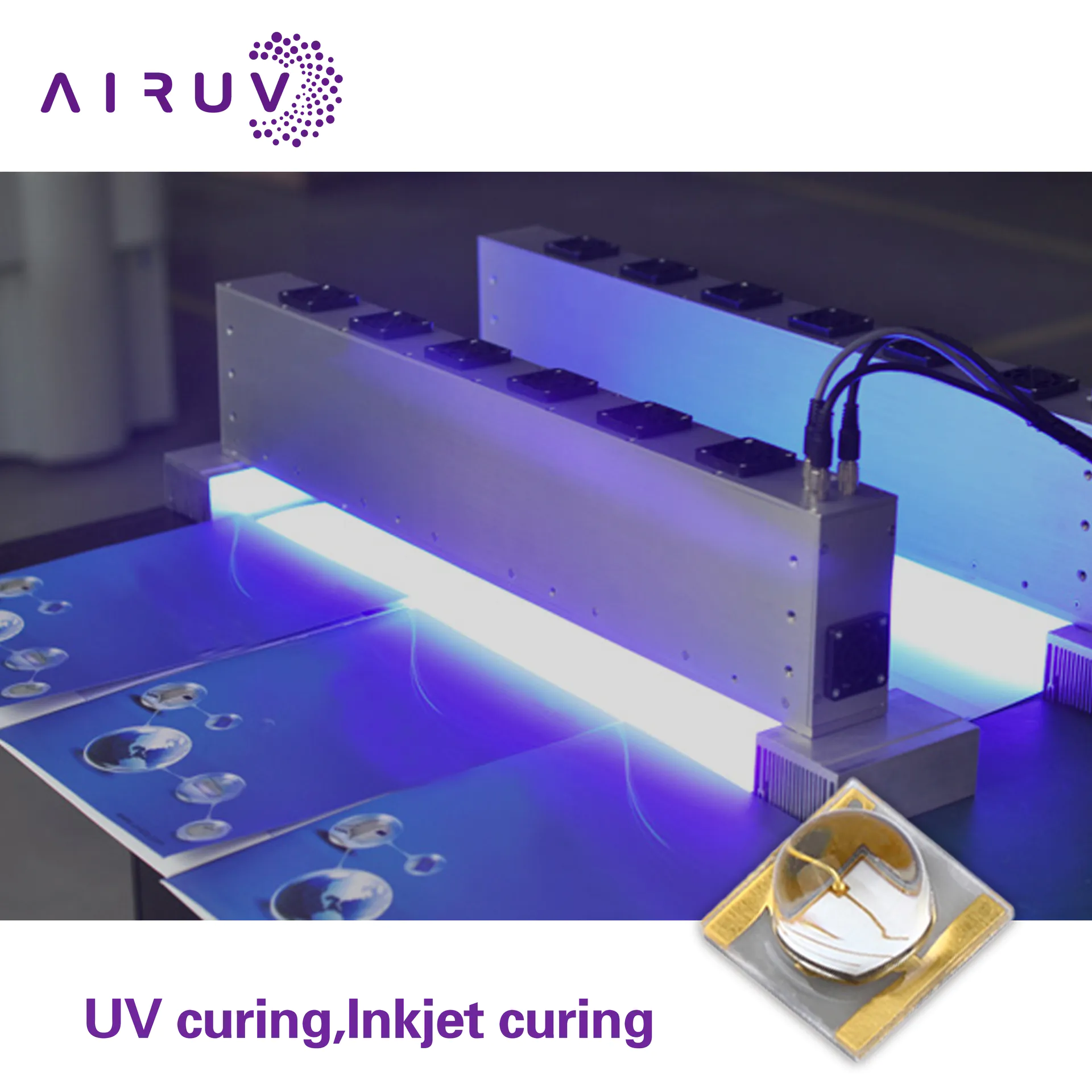 395nm UV LED Chip curing light 3535 SMD UVA LED Diodes Chip For UV curing Offset printer