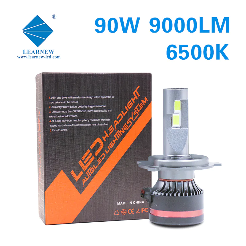 LEARNEW 90W LED HEADLIGHT AUTO LED HEADLIGHT HIGH QUALITY FACTORY PRICES HOT SALE H1 H4 H7 H11 9005 9006 9007 9012 STABLE