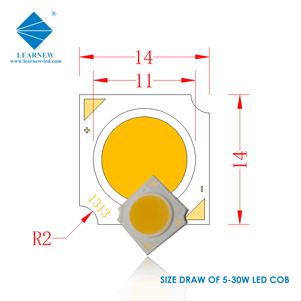 Flip Chip 1414 1919 2828 3838 4046 High Power 5w 10w 30w 50w 100w 200w 36V White Full Spectrum COB LED CHIP