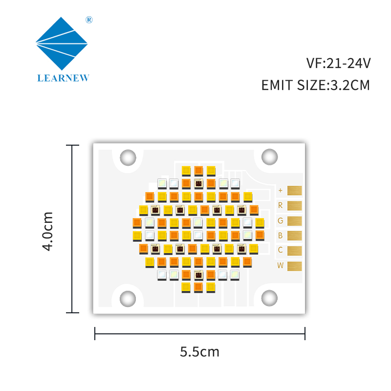 Five in One full color cob led 180W 4050 RGBCW led 2700K 6500K 21-24V led chip cob for Stage Light